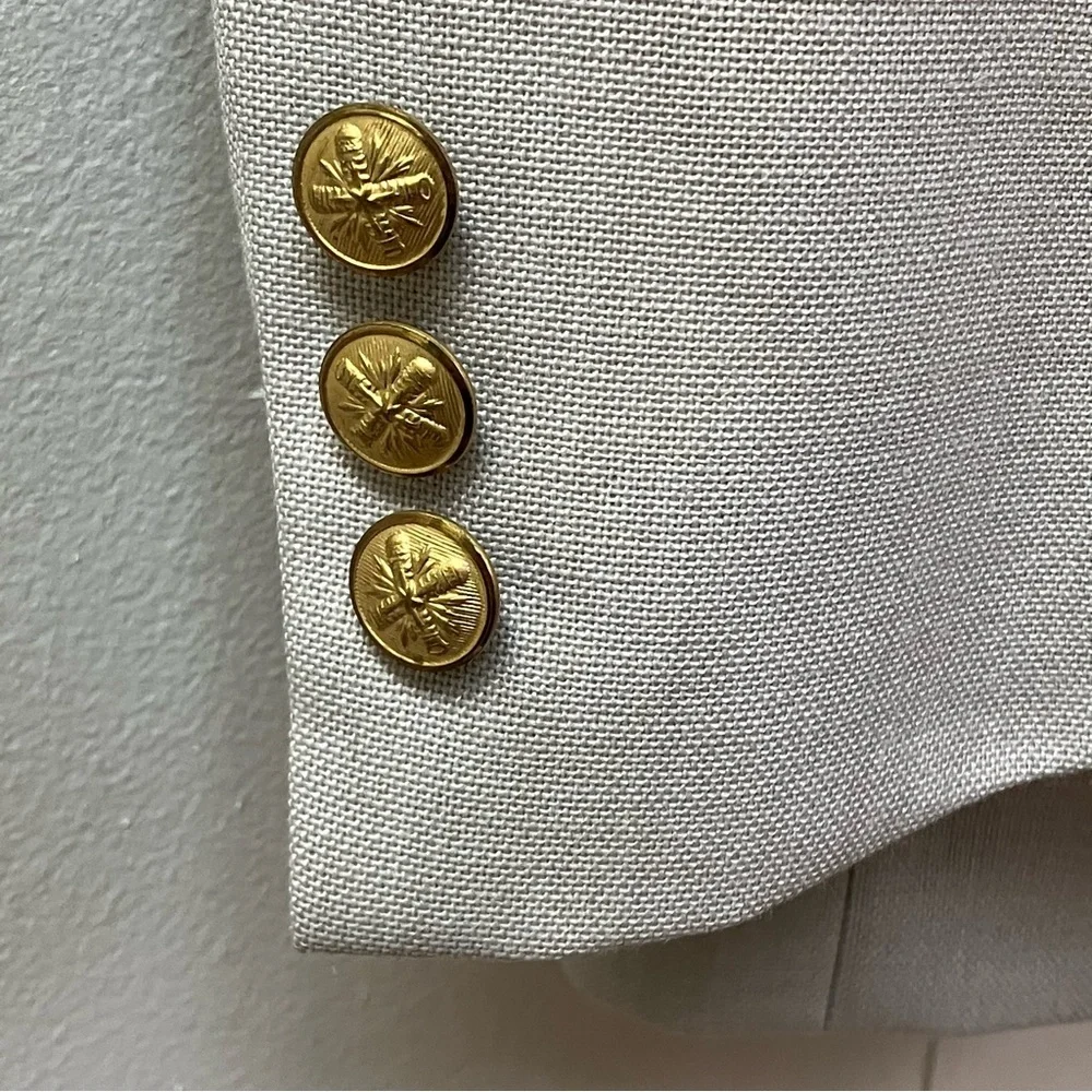 Office Wedding Travel APPLESEEDS Mens Single Breasted Jacket Blazer 46 L Beige